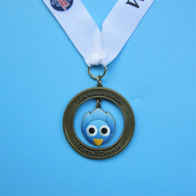 Médailles de métal de cintre 3D Prix de médaille d\'animaux de sport personnalisé