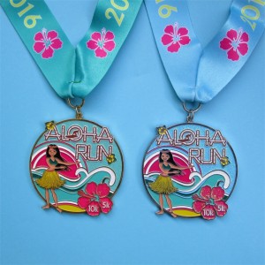 Colorated Soft Entamel Running Medal Awards