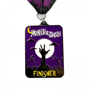 Médaille de métal mat en métal en métal Halloween Halloween Médailles sportives ouvertes