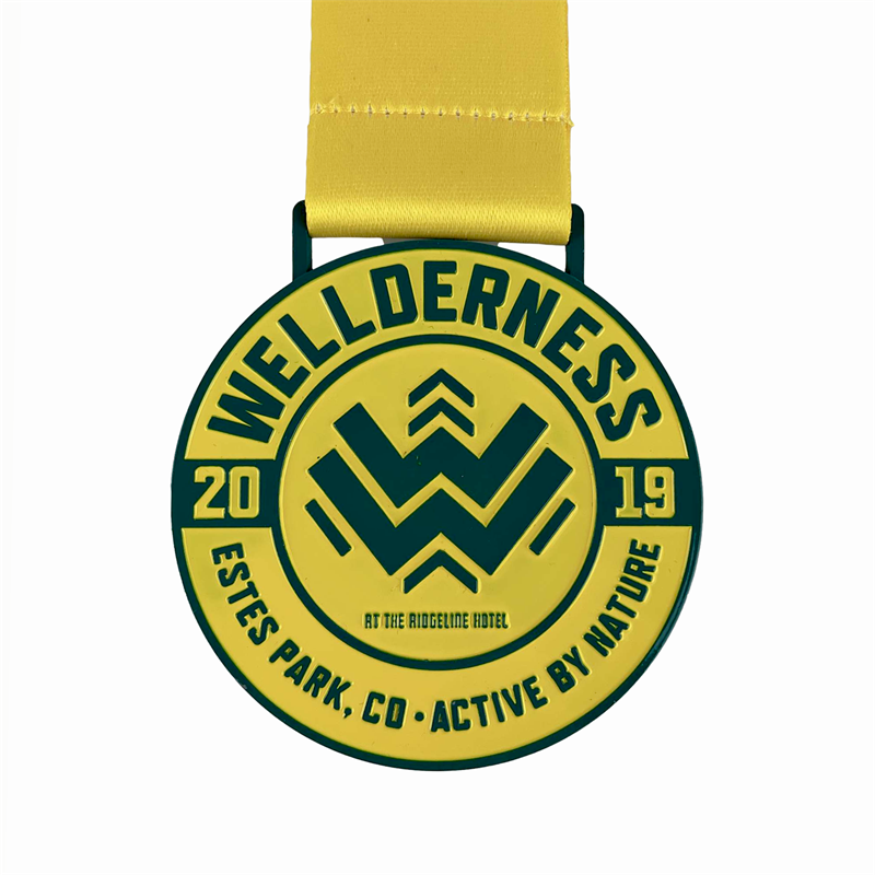 Médaille de médaille sportive en métal 3D Gold 3D Running Sport Color Spray Médailles UV Imprimé UV