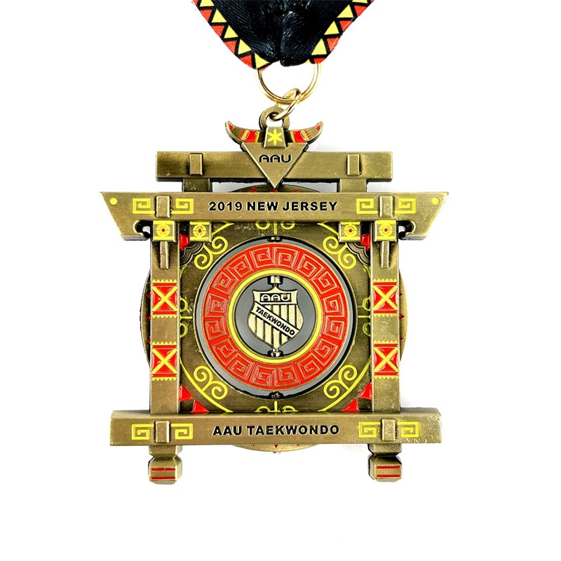 Médailles de course Médailles de métal coulées sur mesure Kung Fu Medal Fu Medallion