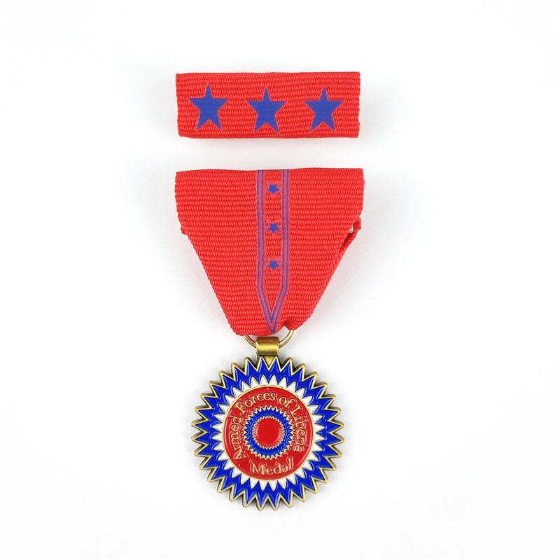 Médalla personnalisé Medallion Die Cast Metal Badge 3D Médailles d\'activité et médaille d\'honneur avec ruban
