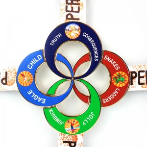 Médaille de combinaison de récompenses sur les métaux personnalisés bon marché