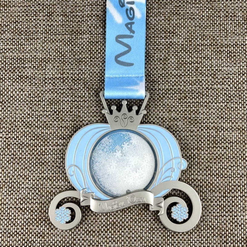 Médailles de sport personnalisées Médailles de course Médailles de médaille en acrylique Médailles de la citrouille de citrouille avec ruban sublimé