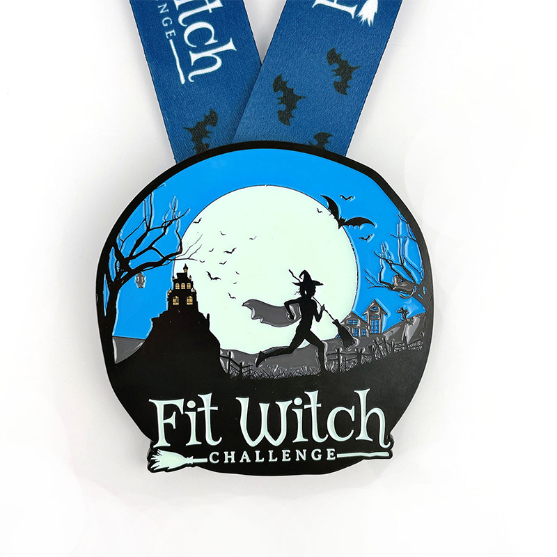 Médailles d\'Halloween personnalisées Médailles d\'Halloween Médailles denuit Médailles de finition Médailles de marathon